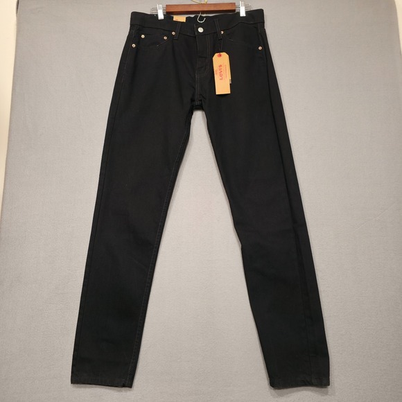 Levi's 508 Men's Black Denim Taper Fit Performance Jeans Size 34x32 NWT - Picture 1 of 12